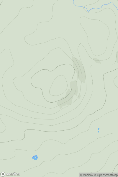 Thumbnail image for Creag Bheag [Glen Albyn and the Monadh Liath] [NH779029] showing contour plot for surrounding peak